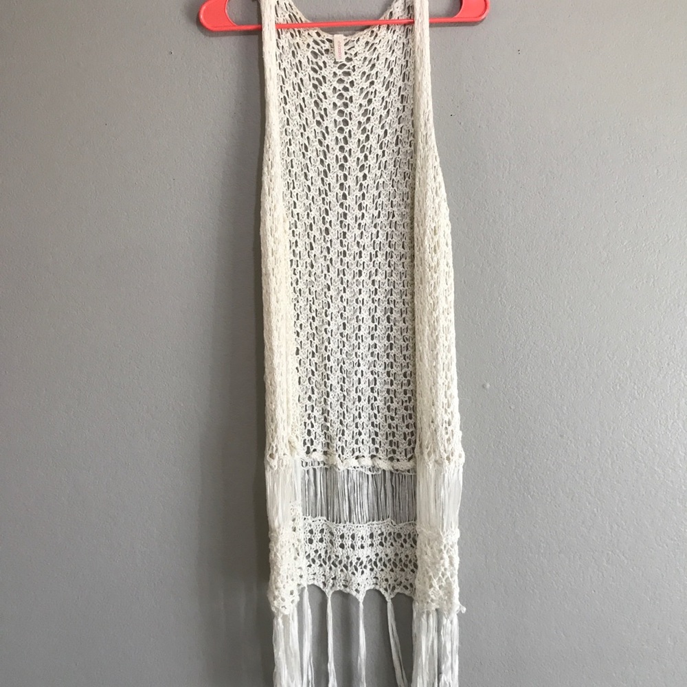 Knit cardigan vest